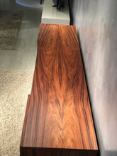 Load image into Gallery viewer, Furnitech FT78PF TV Stand up to 90" TV's in Brazilian Cherry finish with black matte finish legs.