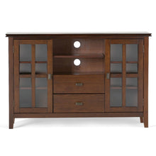 Load image into Gallery viewer, Artisan Tall TV Media Stand in Russet Brown - Simpli Home AXCRART17-RUS