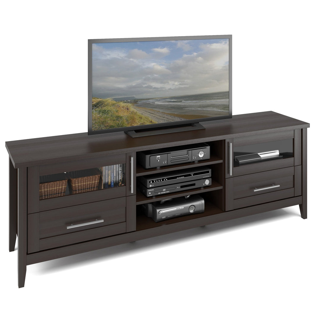 Jackson Espresso Extra Wide TV Stand, for TVs up to 80