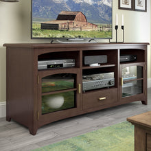 Load image into Gallery viewer, West Lake Dark Espresso Wooden TV Bench, for TVs up to 70&quot; Model #: TPP-490-B