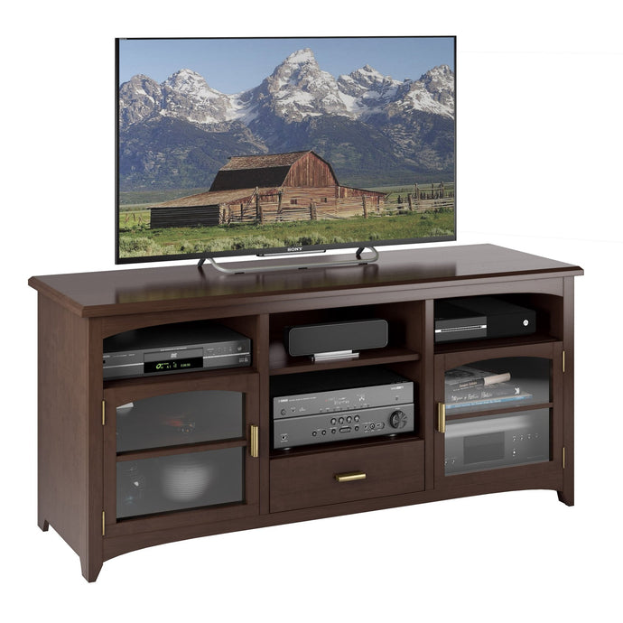 West Lake Dark Espresso Wooden TV Bench, for TVs up to 70