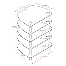 Load image into Gallery viewer, Laguna Satin Black Glass Component Stand Model #: TRL-801-C