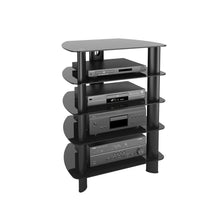 Load image into Gallery viewer, Laguna Satin Black Glass Component Stand Model #: TRL-801-C