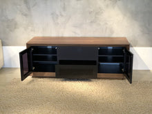 Load image into Gallery viewer, Furnitech Signature Home FT70CF TV Stand Media Console up to 70&quot; TV&#39;S in Walnut Finish