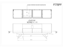 Load image into Gallery viewer, Furnitech FT78PF TV Stand up to 90&quot; TV&#39;s in Brazilian Cherry finish with black matte finish legs.